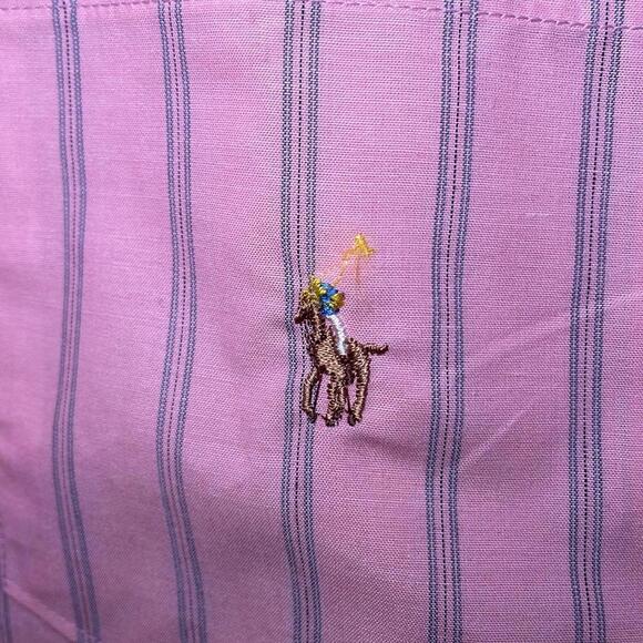 Ralph Lauren - Vintage 90s Casual Button Down - Pink - Large - Picture 4 of 12